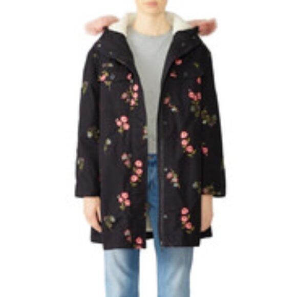 Kate Spade Embroidered Twill Coat Size Small - Picture 8 of 10